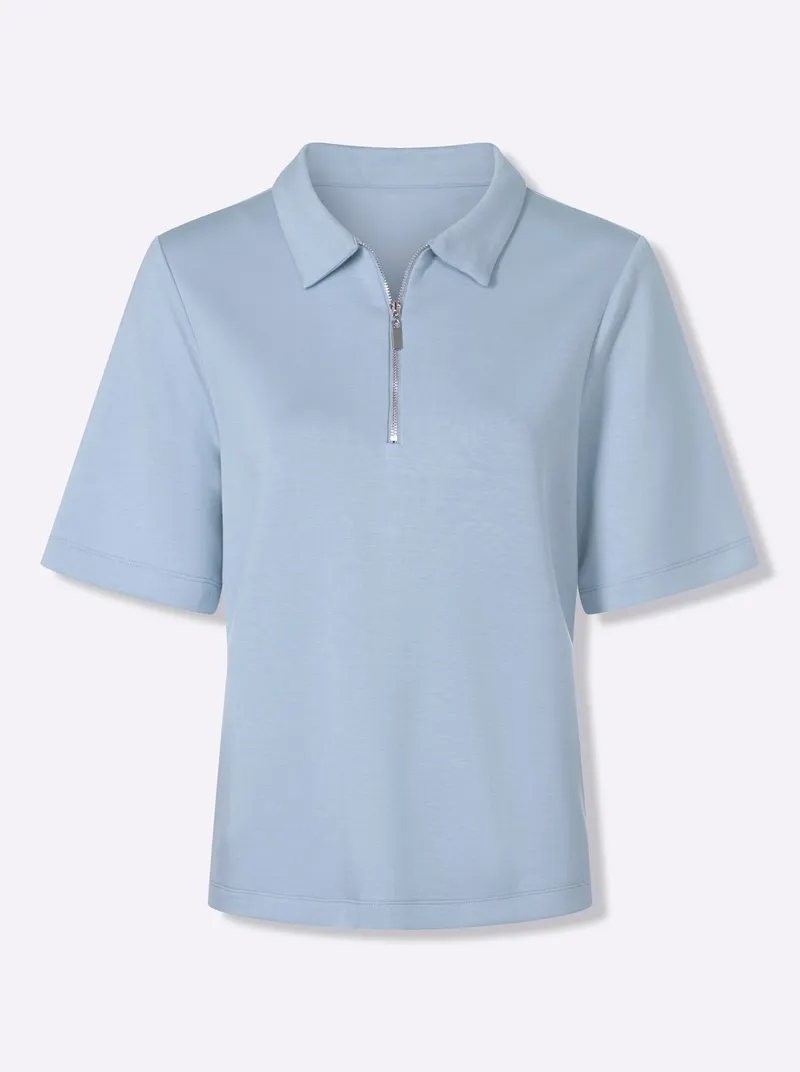 heine Poloshirt eisblau, Eisblau, – Produktbild 1 von 2