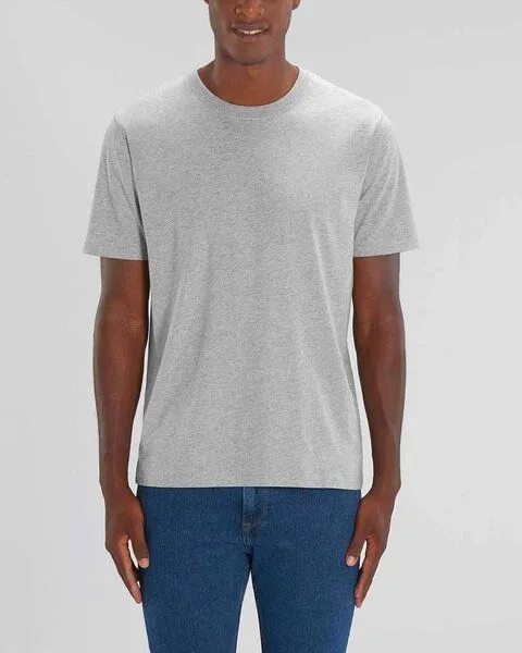 YTWOO YTWOO Herren schweres Bio T-Shirt. Männer Premium Basic Shirt. Heavy Cotton, Heather grey, – Produktbild 1 von 3