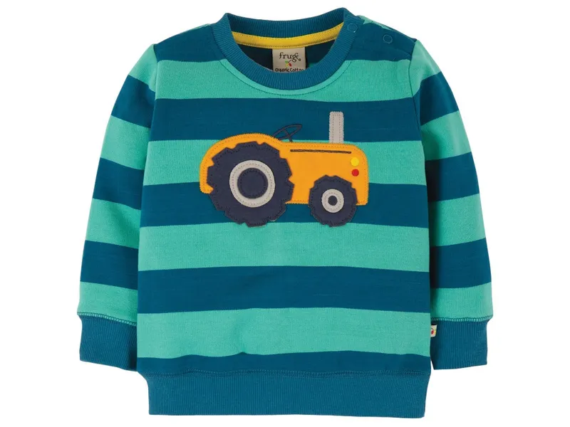 Frugi Frugi Baby und Kinder Langarmshirt Traktor Gr.3 (6-12 Monate), Mehrfarbig, – Produktbild 1 von 2