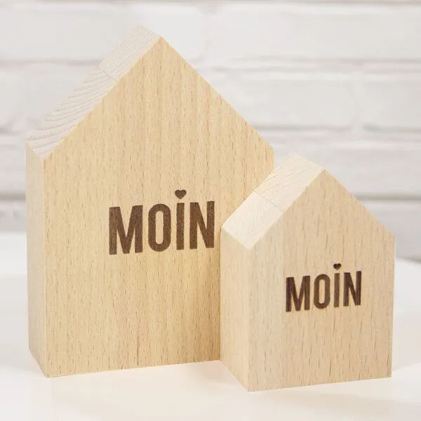 Bow & Hummingbird Bow & Hummingbird Großes Deko-Holzhäuschen Moin – Produktbild 2 von 4
