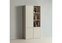 WOOOD Mehrzweckschrank Merel FSC® Massivkiefer und Druckmechanismus B 100 x T 39,5 x H 200 cm Tragkraft 10 kg pro Einlegeboden, einfach zu montierbar, Pfleigleicht – Produktbild 1 von 1