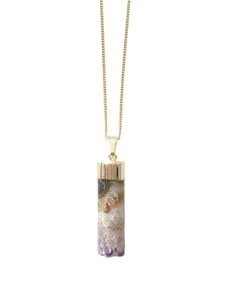 Crystal and Sage Crystal and Sage Little Spike - vergoldete Amethyst Halskette – Produktbild 2 von 2