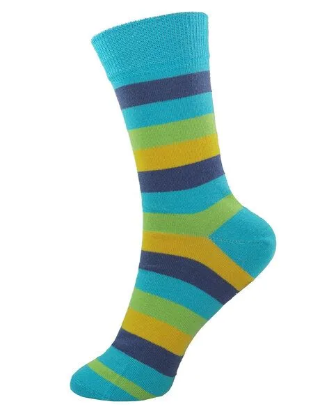 grödo Grödo Damen und Herren Ringel Socken Bio-Baumwolle, Lagune/denim, – Produktbild 1 von 1