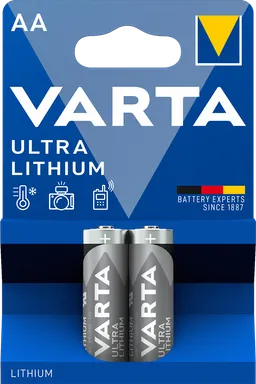 Varta Varta Lithium-Batterien "Ultra" Mignon AA, FR06, 1,5 V, 2 Stk. – Produktbild 1 von 1