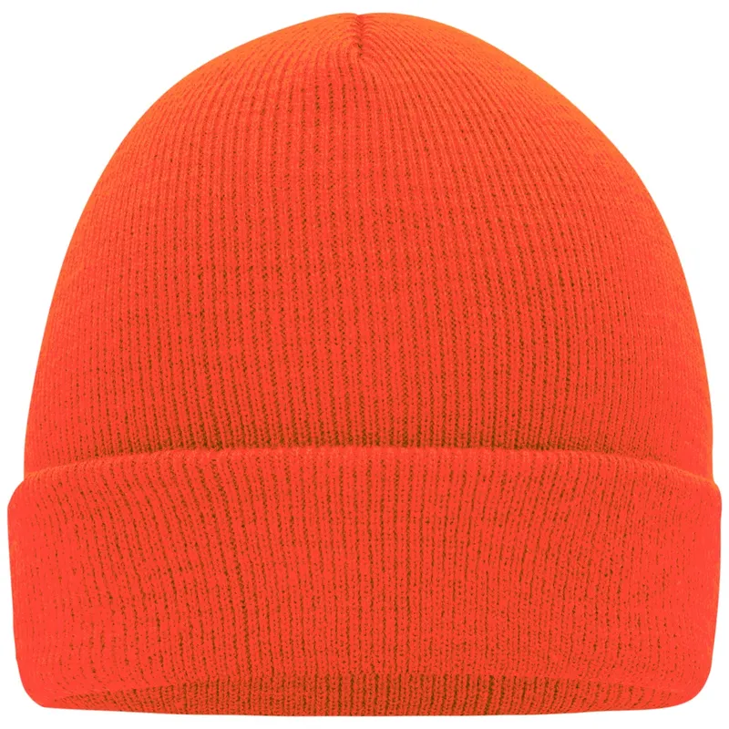 Myrtle Beach myrtle beach Klassische Strickmütze in vielen Farben MB7500 Gr. one size bright-orange – Produktbild 1 von 1