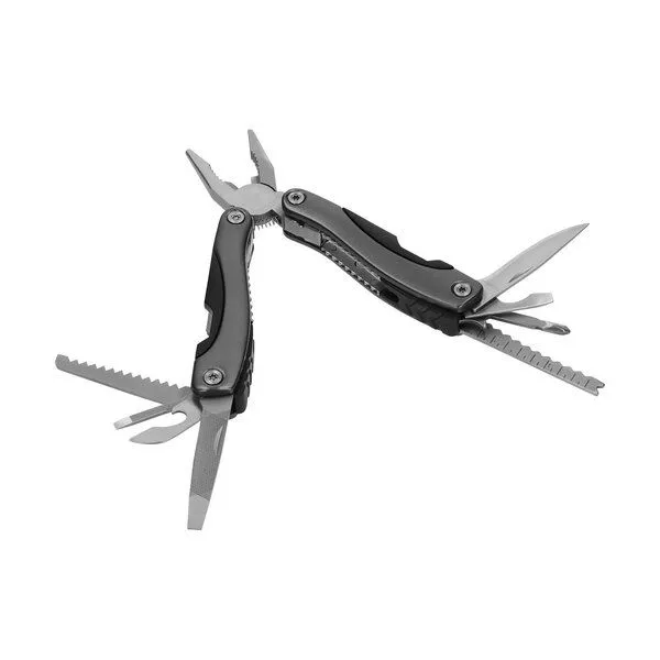 elasto elasto Multifunktions-Taschenmesser mit Etui - 8 in 1 Werkzeug aus Edelstahl, Grau, – Produktbild 3 von 5