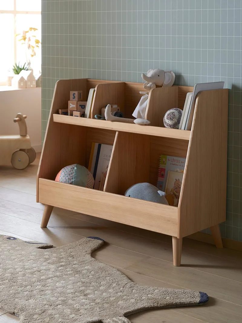 Vertbaudet Kinderzimmer Regal KONFETTI NATUR, Braun, – Produktbild 2 von 4