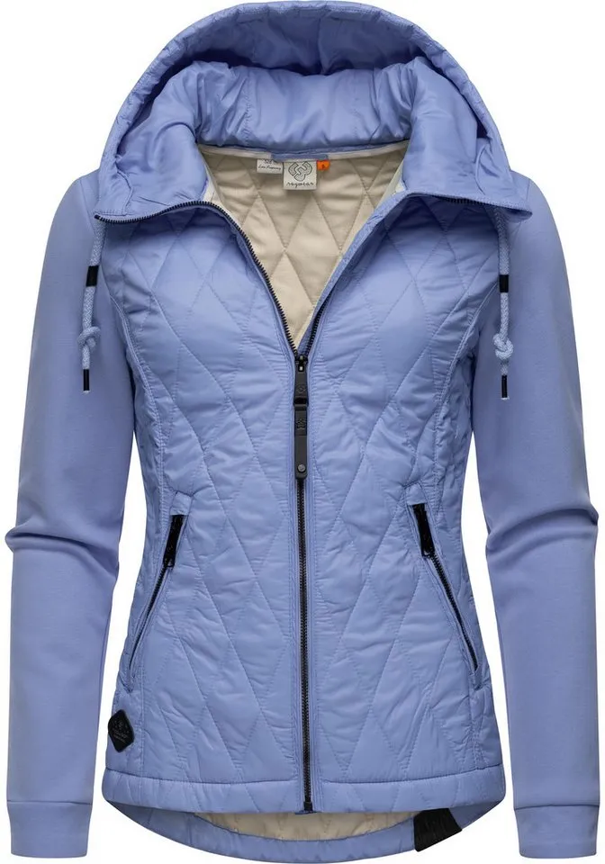 ragwear ragwear Outdoorjacke Lucinda Steppjacke aus modernem Materialmix mit Kapuze, Blau, – Produktbild 5 von 5