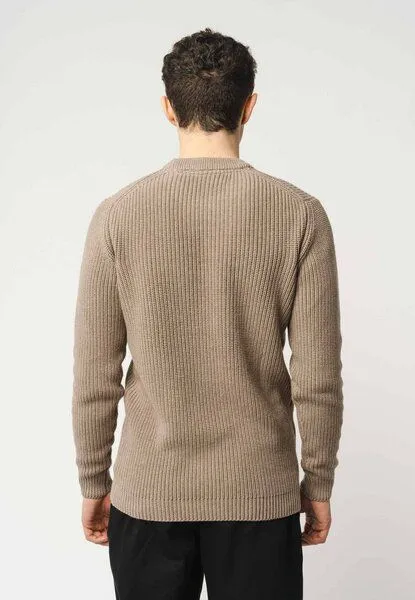 MELA MELA Strickpullover RAVI aus 100% Bio-Baumwolle, Hazel blend (braun), – Produktbild 3 von 4