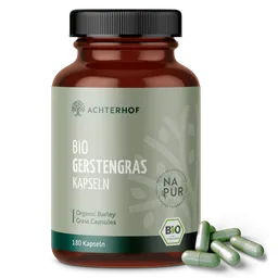 vom Achterhof Bio Gerstengras Kapseln (180 Kapseln) – Produktbild 1 von 1