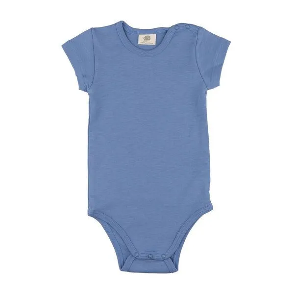 Walkiddy Baby Kurzarmbody GOTS zertifiziert – Hellblau, schlicht & bequem, weich auf der Haut | von Walkiddy – Produktbild 1 von 2