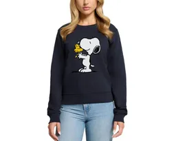 Spreadshirt Sweatshirt Peanuts Snoopy Und Woodstock Damen Premium Pullover (1-tlg) Normaler Schnitt für optimale Passform – Produktbild 1 von 1