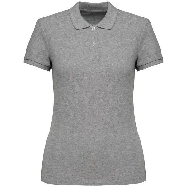 Greenspired Greenspired Umweltfreundliches Poloshirt aus Pikeetrikot 220g/m² XS-XXL, Meliertes grau, – Produktbild 1 von 1