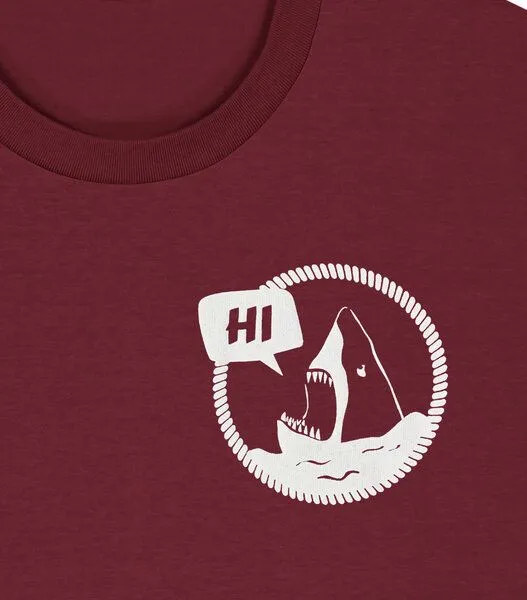 päfjes päfjes - Hi Hai Haidrun - Baumwoll Männer T-Shirt, Rot, – Produktbild 3 von 4