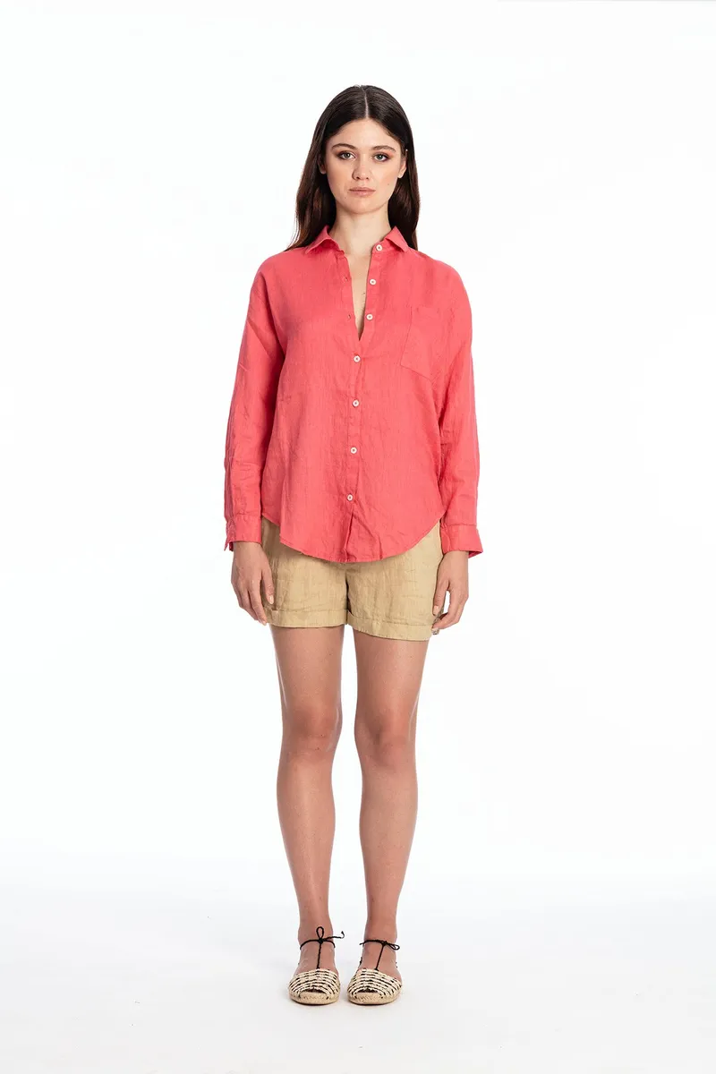 RAVENS VIEW IBIZA RAVENS VIEW IBIZA Damen vegan Shirt Flamingo Rosa, Dunkelpink, – Produktbild 1 von 2