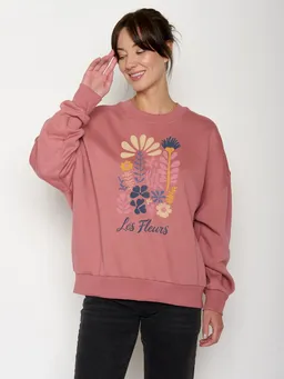 GreenBomb GreenBomb Sweatshirt Core Les Fleurs (1) 100% Organic Cotton, GOTS, weit geschnitten, Rundhals – Produktbild 1 von 1