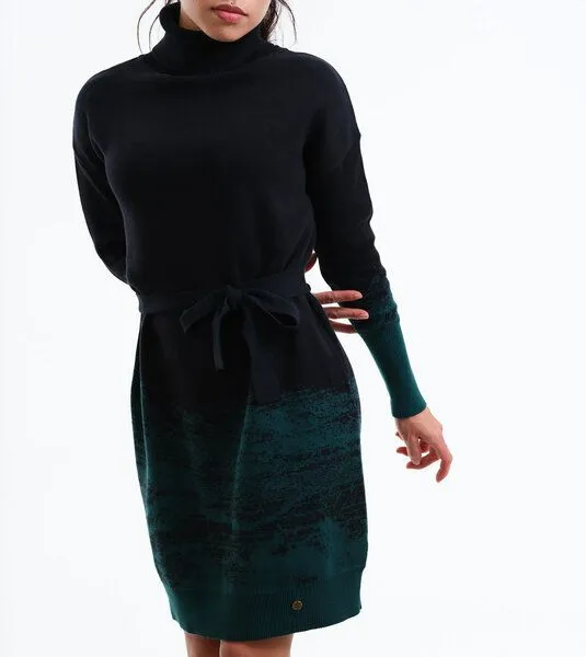 Gary Mash GARY MASH Oversize Strickkleid Sonora aus Biobaumwolle, Verlauf (schwarz), – Produktbild 2 von 4