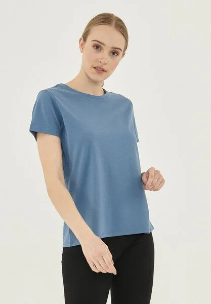 ORGANICATION ORGANICATION Damen Basic T-Shirt aus Bio-Baumwolle, Indigo, – Produktbild 3 von 4