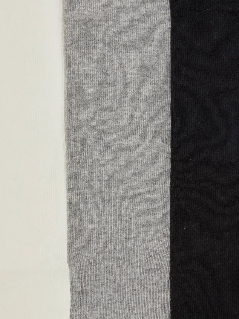 Vertbaudet 3er-Pack Mädchen Strumpfhosen BASIC, Pack grau meliert, – Produktbild 2 von 3