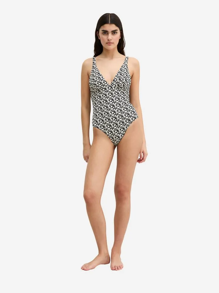 Marc O'Polo Marc O'Polo Badeanzug Millefleur Schwimmanzug, Einteiler, Schwarz, – Produktbild 1 von 4
