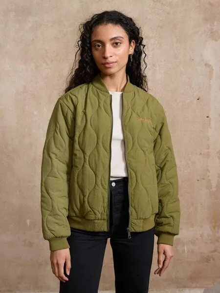 Yahmo Yahmo Trudi Gesteppte Bomberjacke, Olivgrün, – Produktbild 1 von 4
