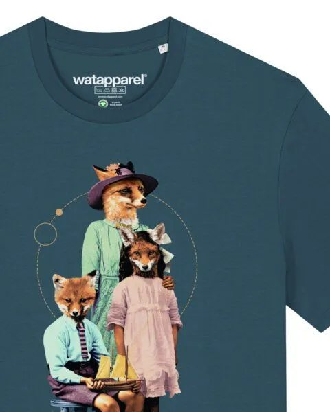 watapparel watapparel T-Shirt Unisex Fancy Fox, Stargazer, – Produktbild 3 von 4