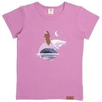 Walkiddy Kinder T-Shirt lila Mermaid GOTS-zertifiziert aus Bio-Baumwolle, kurzarm, weicher Jersey mit Meerjungfrauen-Motiv – Walkiddy, bequem & hautfreundlich – Produktbild 1 von 1