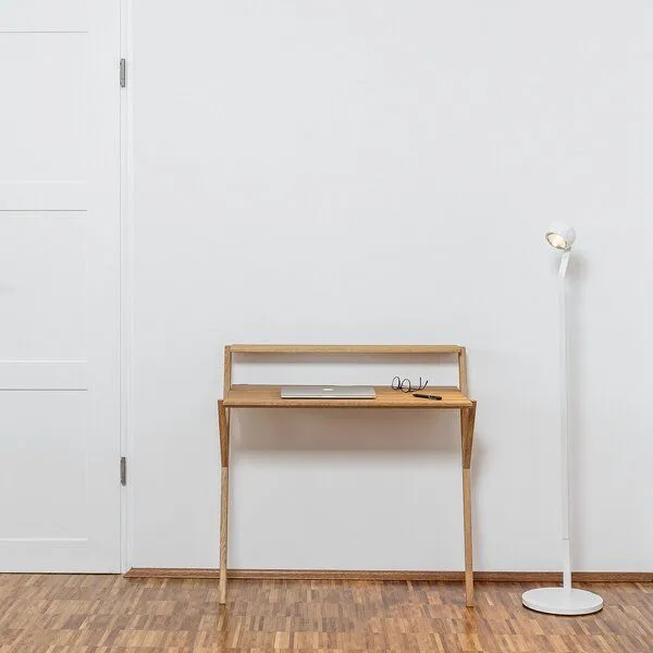kleiderleiter kleiderleiter Design Schreibtisch für Home Office aus Massivholz Eiche – Produktbild 2 von 4