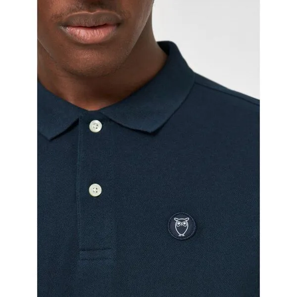 KnowledgeCotton Apparel KnowledgeCotton Apparel Poloshirt - ROWAN - aus Bio-Baumwolle, Blau (total eclipse), – Produktbild 3 von 3