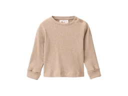 People Wear Organic People Wear Organic Langarm-Shirt rip dunkelsand mélange 98/104 – Produktbild 1 von 1