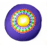 Just Be Just Be Chakra Meditations- und Yogakissen, rund, Violett, – Produktbild 4 von 4