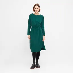 WiDDA Widda Damen vegan Kleid Hanka Waldgrün – Produktbild 1 von 1
