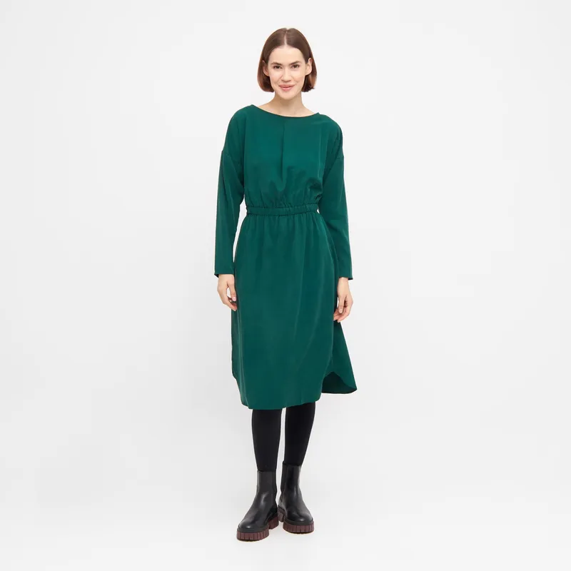 WiDDA Widda Damen vegan Kleid Hanka Waldgrün, Dunkelgrün, – Produktbild 1 von 2