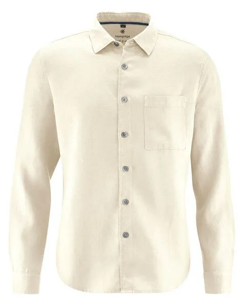 HempAge HempAge Modisches Hemd Hanf/Biobaumwolle, Offwhite (weiss), – Produktbild 1 von 4