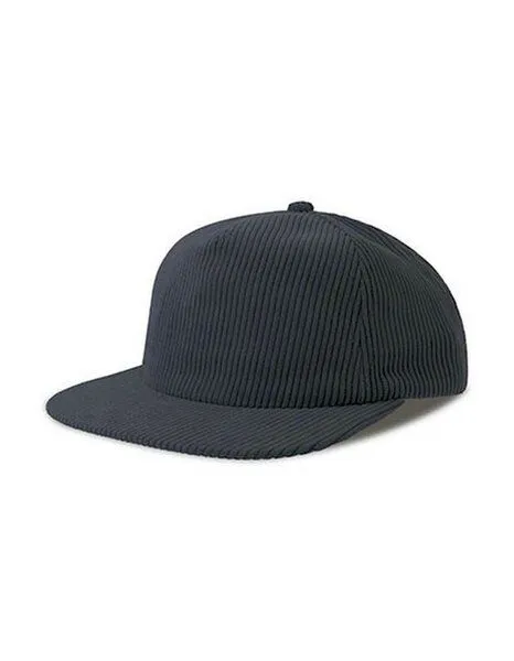 Atlantis Headwear Cord Cap größenverstellbar Recycelt grober Kord 5 Panels von Atlantis Headwear, Navy, – Produktbild 1 von 5