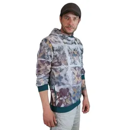 liebewicht liebewicht Pullover Hoodie Sweater grau bunt gemustert aus Biobaumwolle – Produktbild 1 von 1