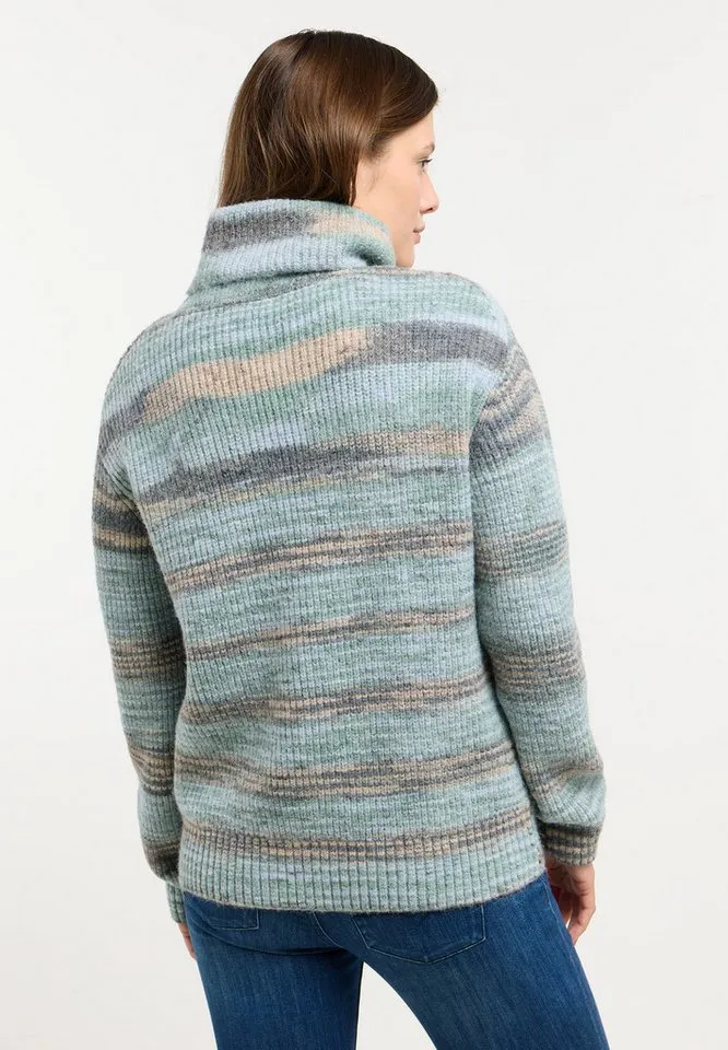 ragwear ragwear Rollkragenpullover SAFINA pflegeleichter Materialmix, hoher Rollkragen, Grün, – Produktbild 3 von 5