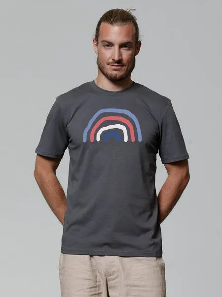 watapparel watapparel T-Shirt Unisex Regenbogen, Anthracite, – Produktbild 2 von 4