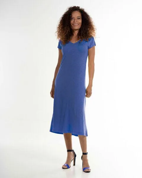 Alma & Lovis Alma & Lovis Apartes Kleid aus leichter Bio-Baumwolle / EcoVero | Flame Dress, Blue (blau), – Produktbild 1 von 2