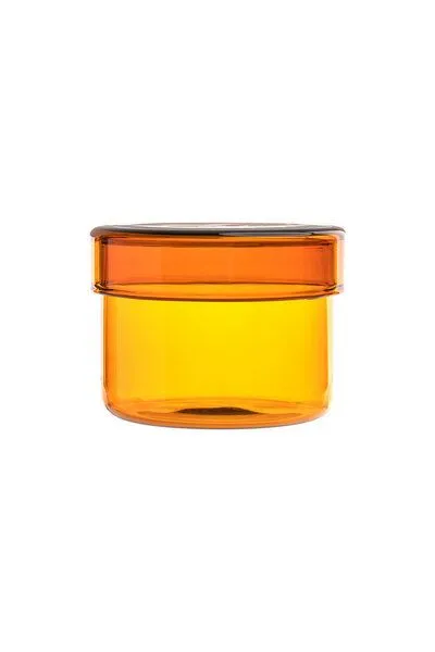 Tranquillo TRANQUILLO Aufbewahrungsdose RAINBOW Borosilikatglas (GLA028, GLA029, GLA030, GLA031, GLA032), Orange (gla032 klein), – Produktbild 1 von 4