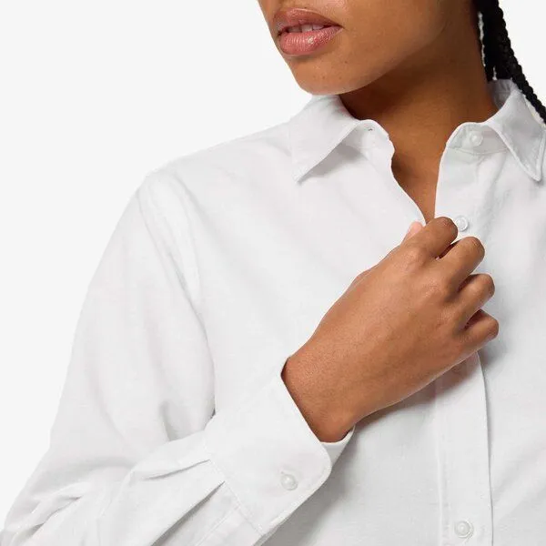 YTWOO YTWOO Damen-Oxford-Hemd aus Bio-Baumwolle, Weiß, – Produktbild 2 von 3