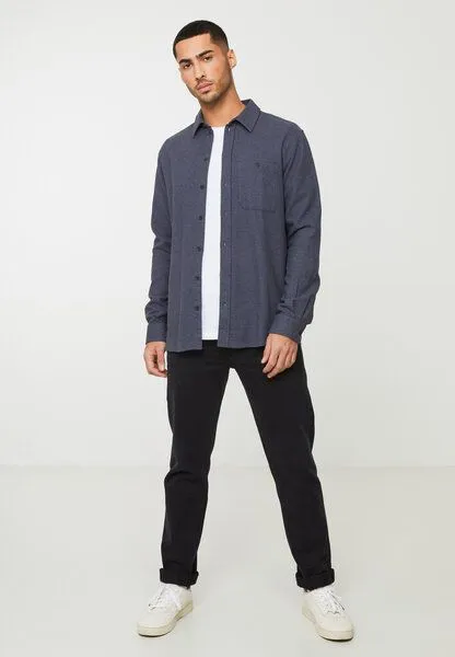 recolution Hemd aus Tencel Bio-Baumwolle Mix | DISANTHUS TWOTONE recolution, Dark arctic blue (blau), – Produktbild 3 von 4