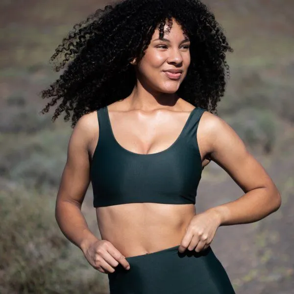Inaska INASKA Reversible Bikini Top PURE, Dunkelgrün/moos, – Produktbild 2 von 4