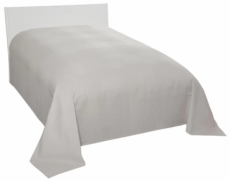 OTTO home Tagesdecke Mira, leichte Tagesdecke aus 100% Baumwolle, uni Überwurf, ohne Füllung, Grau, – Produktbild 1 von 9