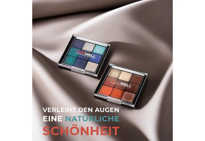 Newwell Lidschatten-Palette Palette - 9 Strahlende Farben Für Unendliche Make-Up Kreationen, 9 Farben, Blau, – Produktbild 3 von 4