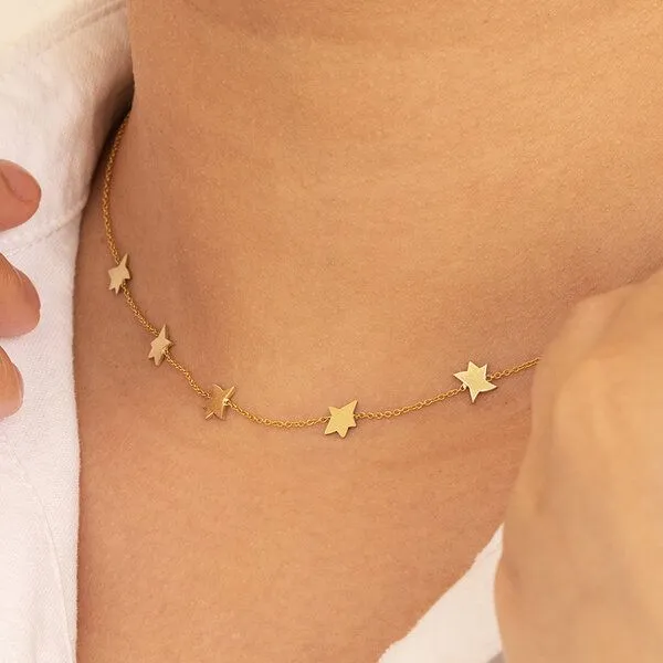 Eppi Eppi Silberne Kette mit Sternen Der Kleine Prinz, Rosa, – Produktbild 3 von 4