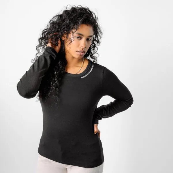 trueStory trueStory Langarm-Shirt - GEETA, Black (schwarz), – Produktbild 2 von 4