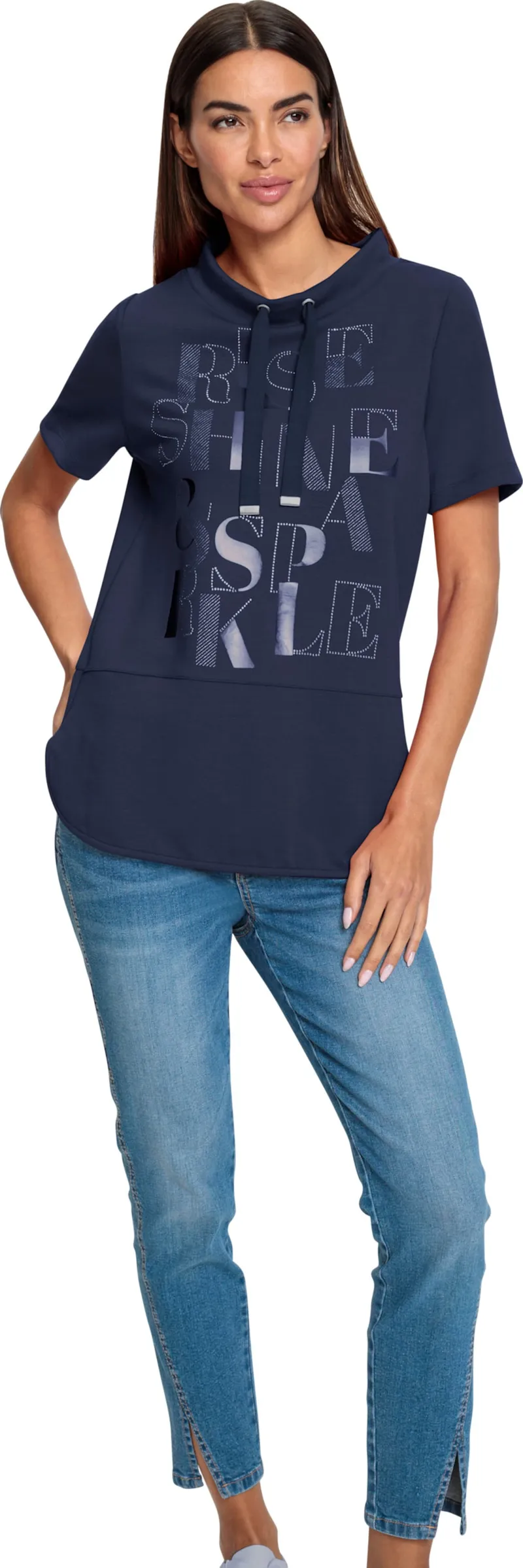heine Kurzarmshirt marine, Marine, – Produktbild 2 von 2