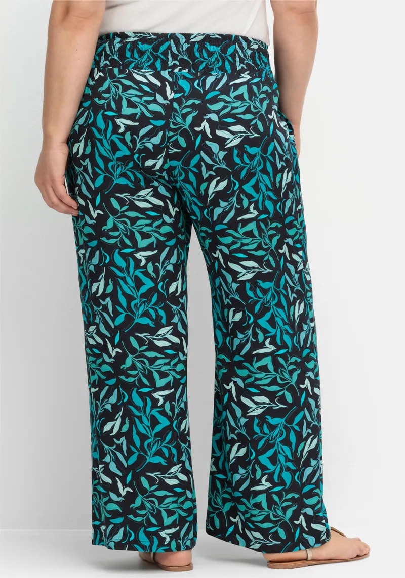 sheego Schlupfhose, Tiefblau-bedruckt, – Produktbild 2 von 2