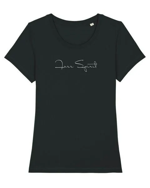 Human Family Human Family Bio Damen Rundhals T-Shirt "Amare - Free Spirit", Schwarz, – Produktbild 2 von 2
